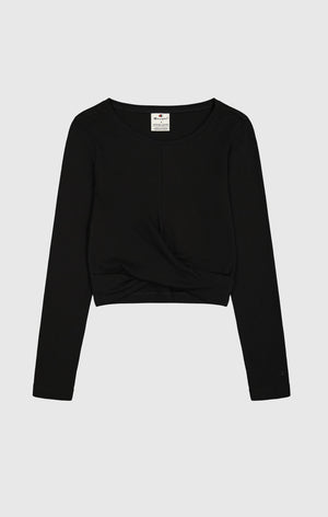 Long Sleeve Wrap Front Top