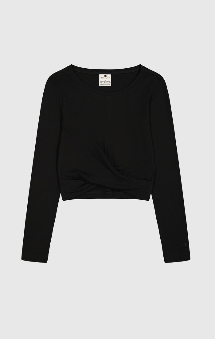 Long Sleeve Wrap Front Top