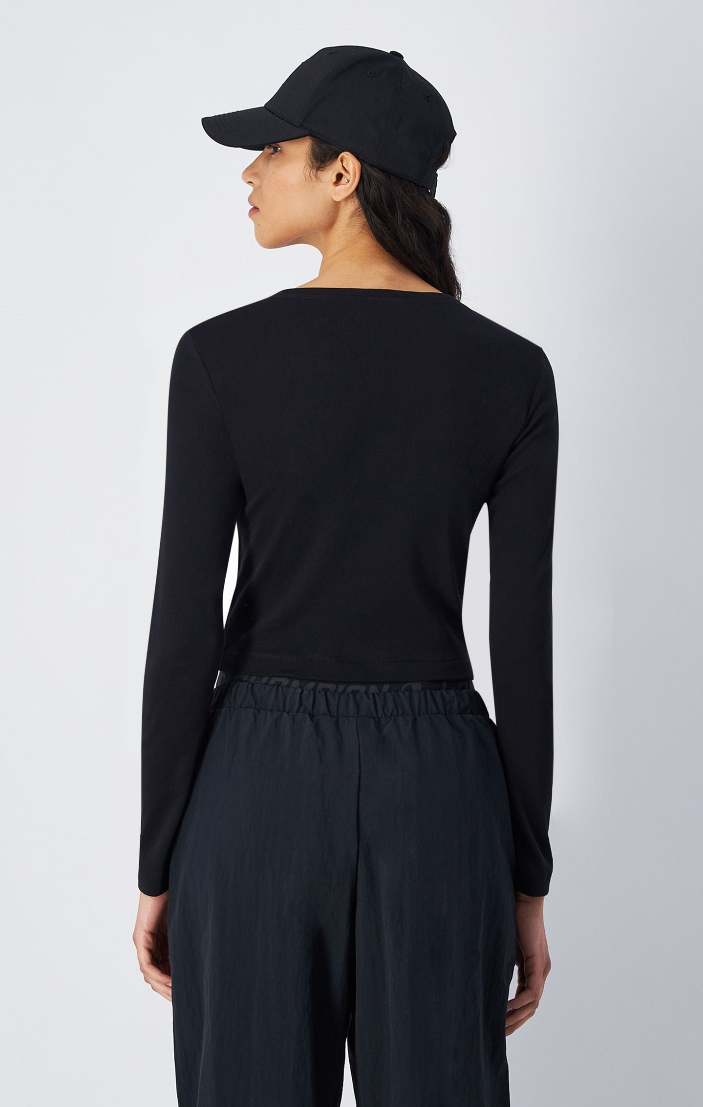 Long Sleeve Wrap Front Top