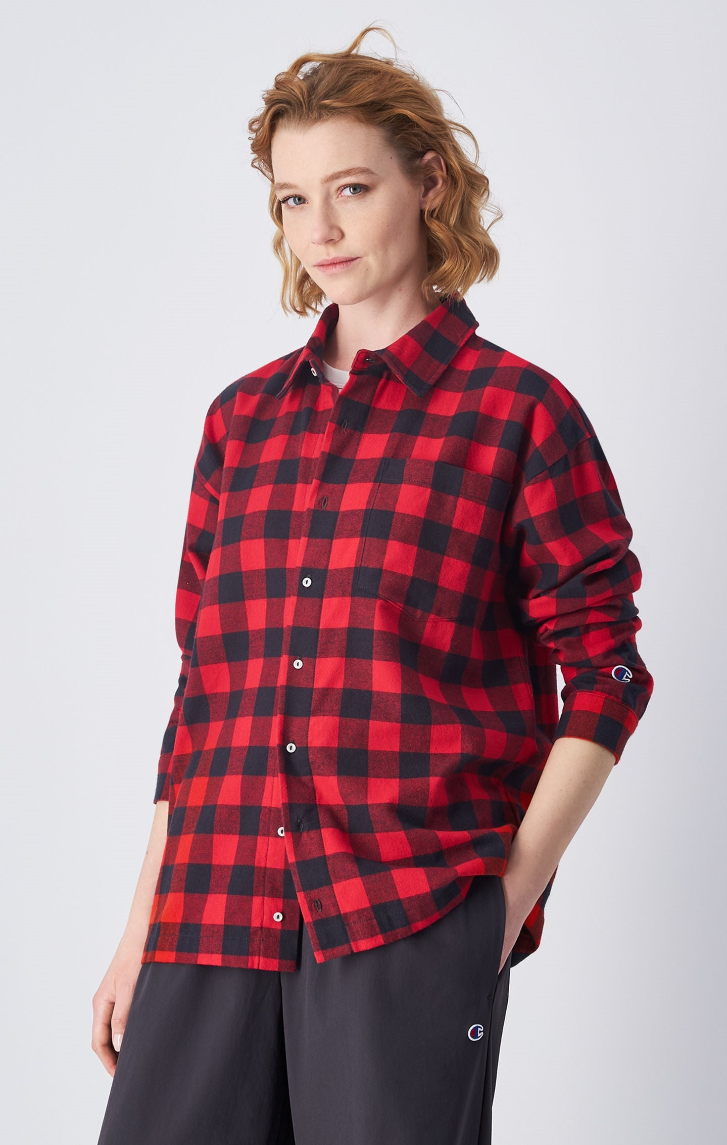 SUBCULTURE BLOCK CHECK SHIRT size 1 BLOCK CHECK SHIRT / BLACK