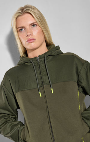 Felpa Zip Up con cappuccio