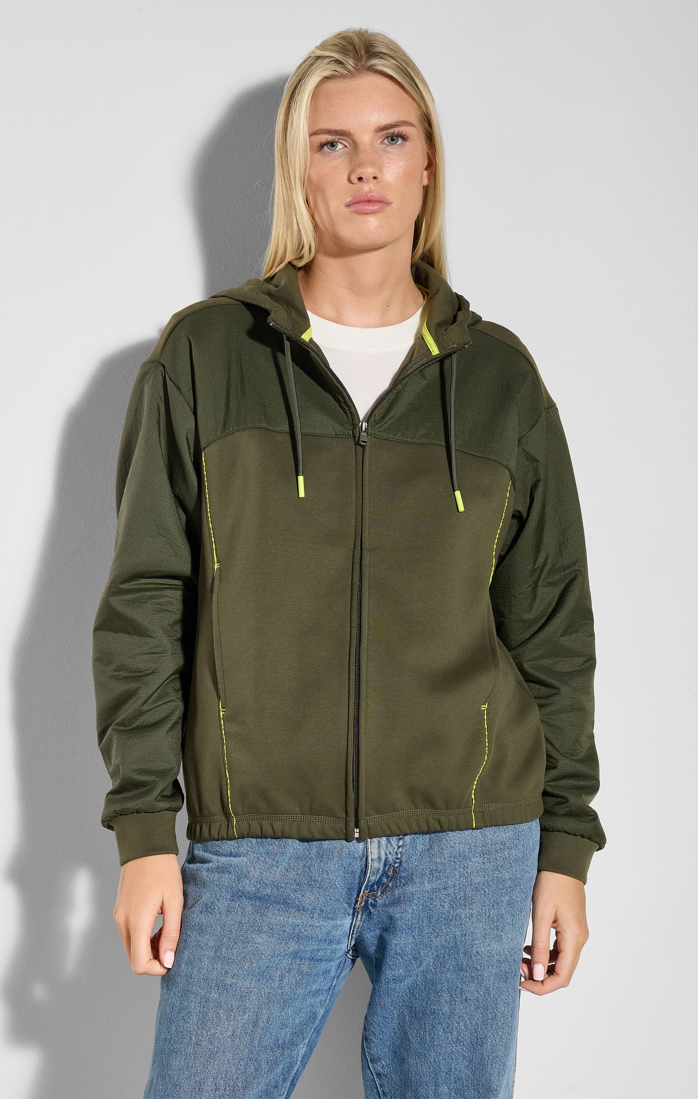 Zip Up Interlock Hoodie