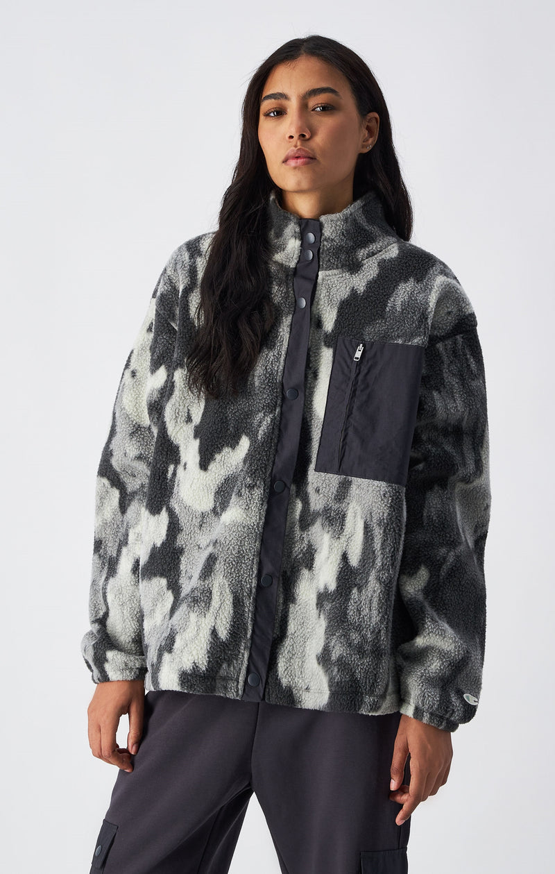 Giacca mimetica in sherpa