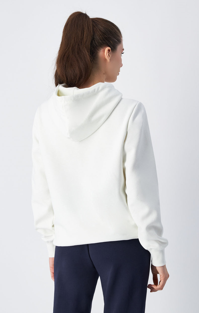 Felpa Slim Fit con cappuccio con logo grande