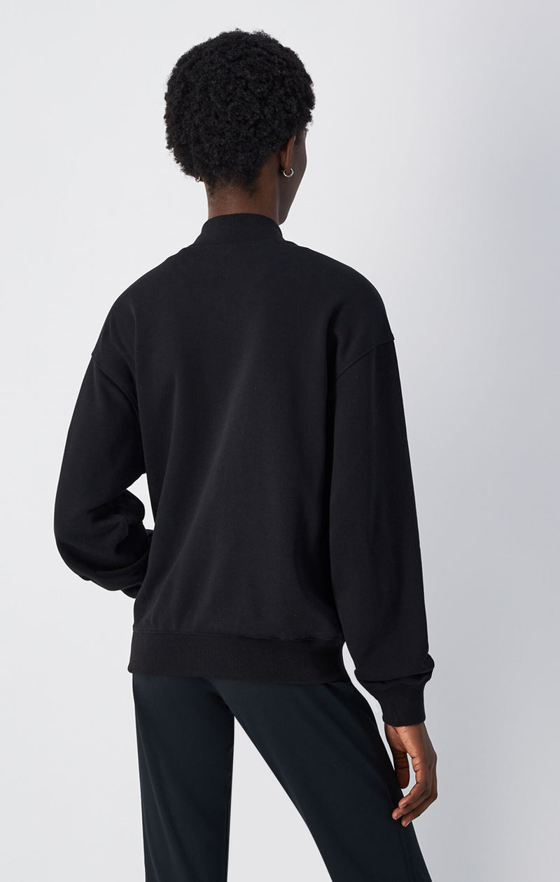 Pullover mit durchgehendem Reißverschluss aus Fleece-Stoff