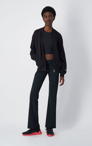 Pullover mit durchgehendem Reißverschluss aus Fleece-Stoff