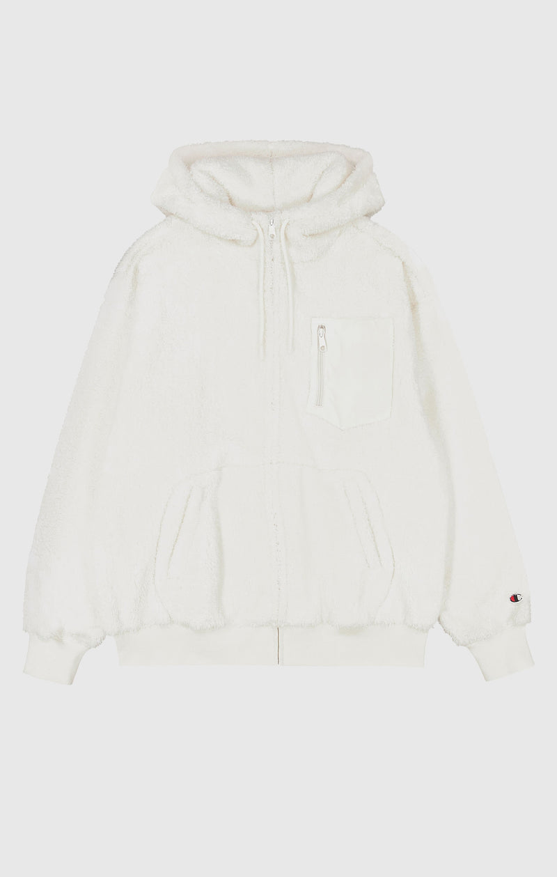 Sweatshirt à capuche zippé en polaire