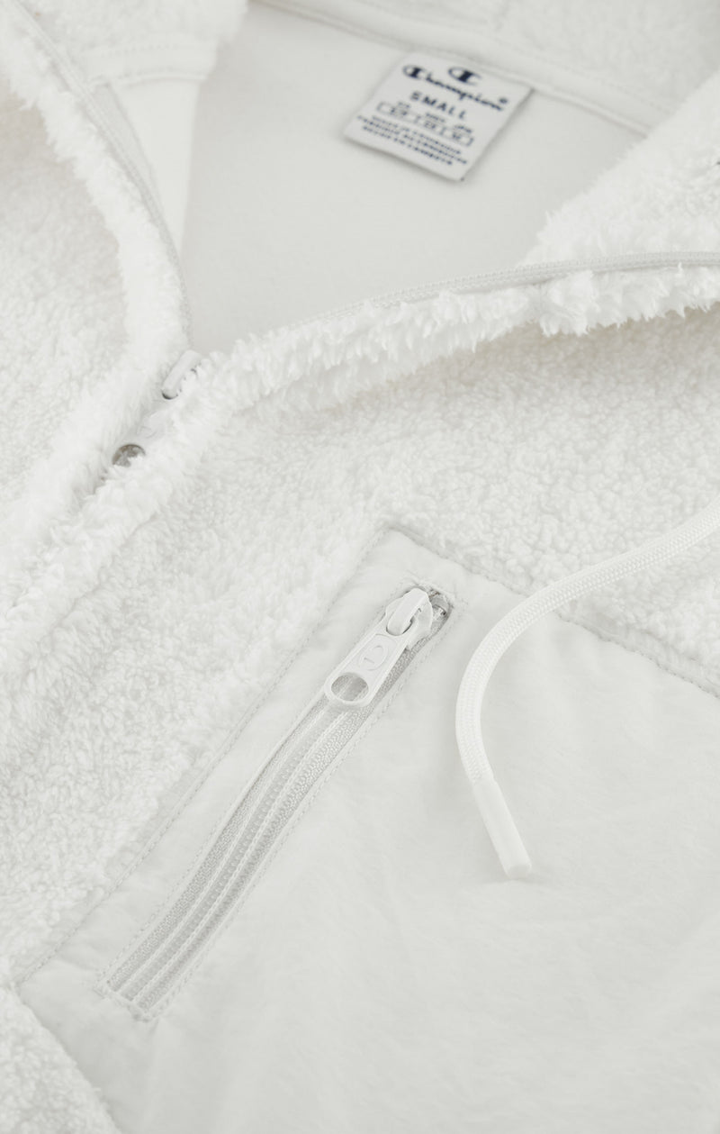 Sweatshirt à capuche zippé en polaire