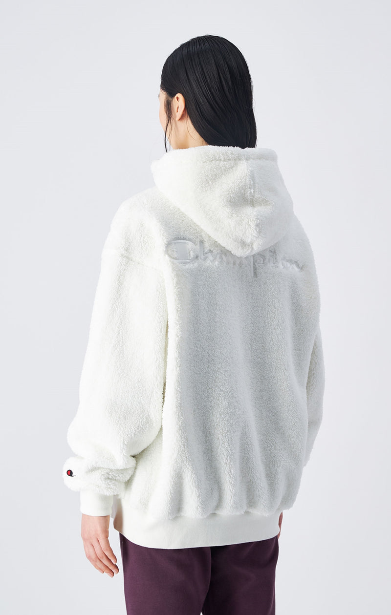 Sweatshirt à capuche zippé en polaire