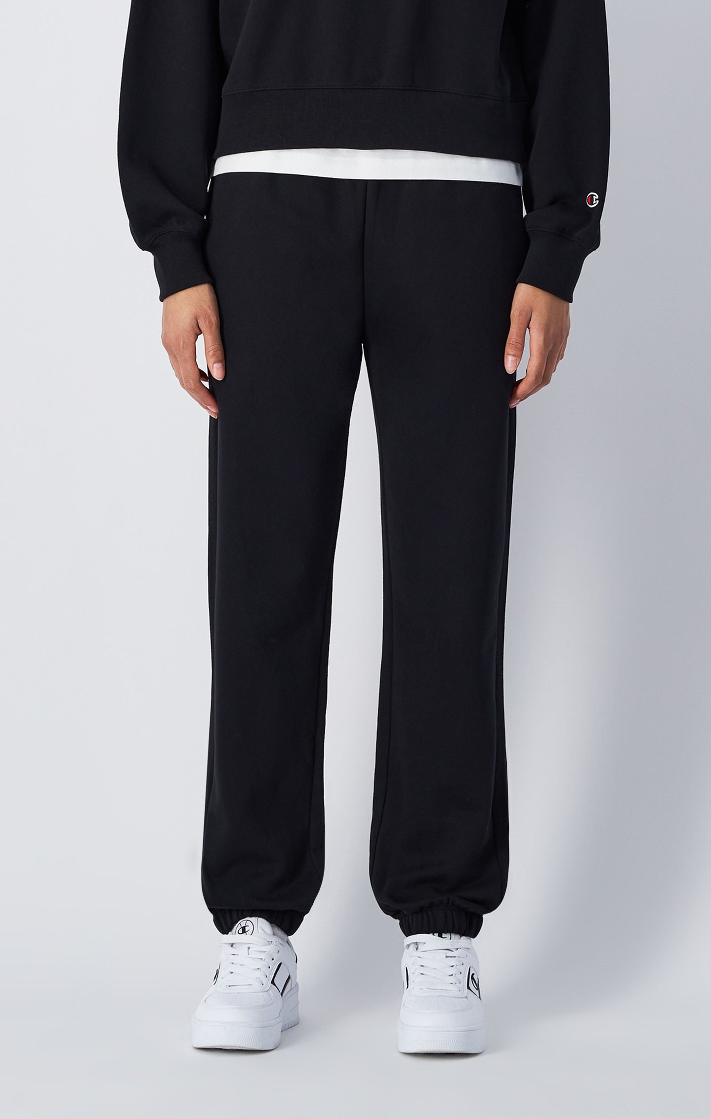 Pantalón de chándal de felpa con puños elásticos
