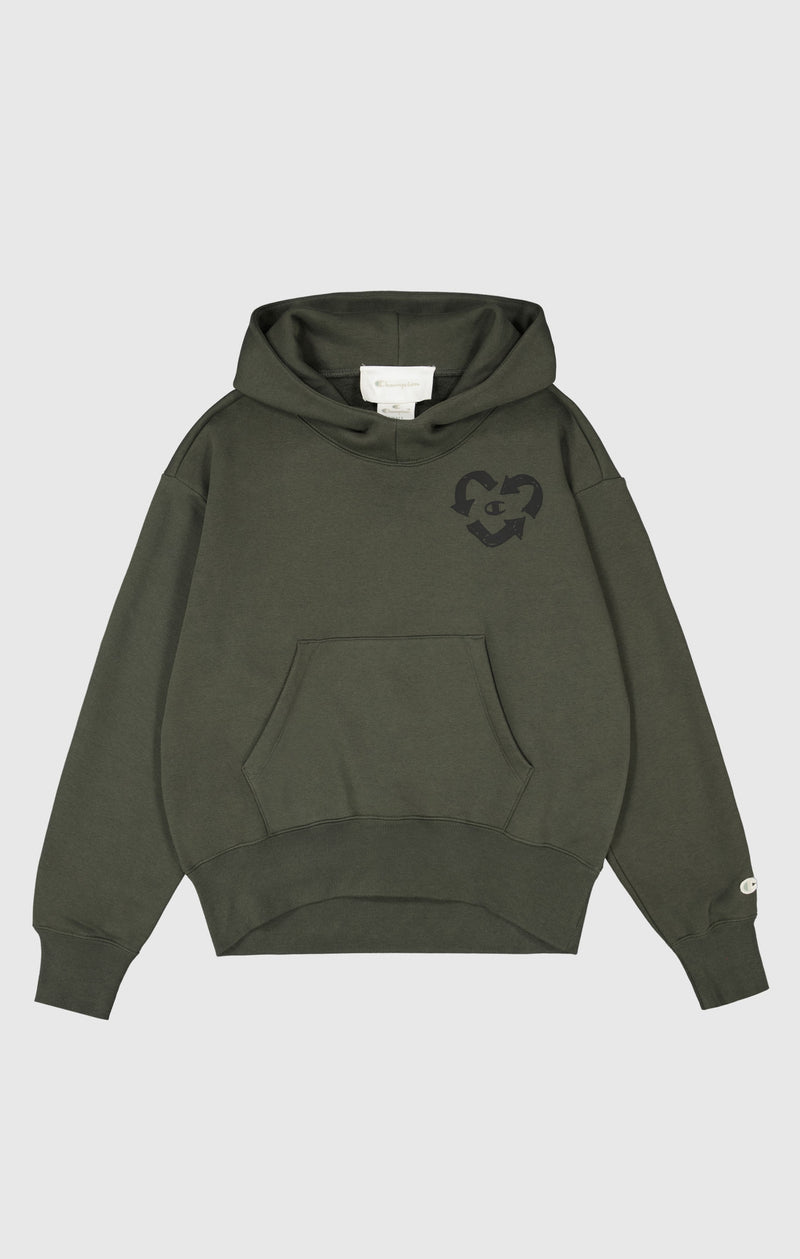Sweatshirt à capuche en molleton issu du recyclage circulaire