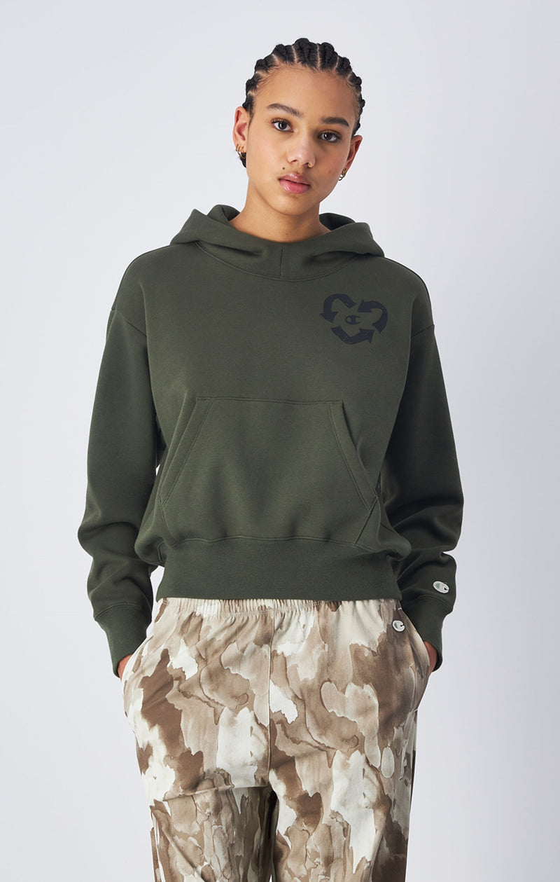 Sweatshirt à capuche en molleton issu du recyclage circulaire