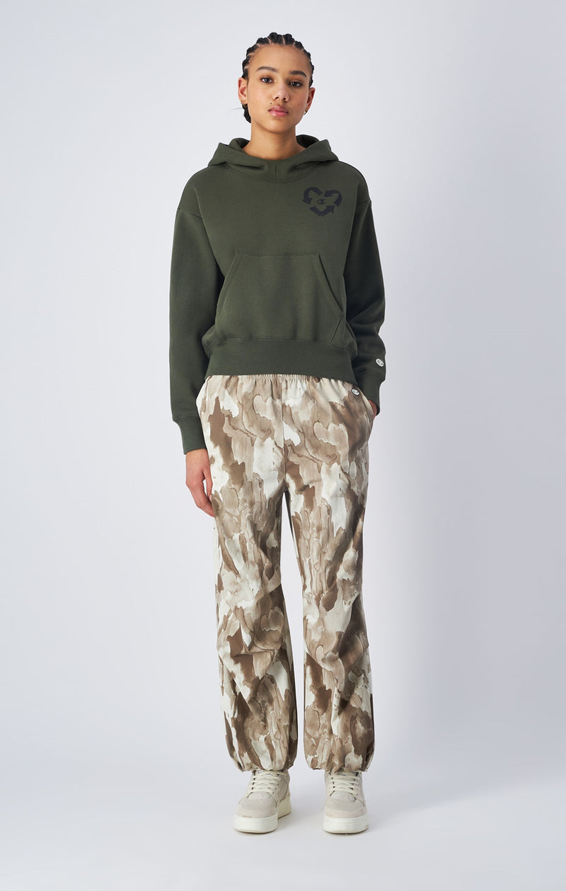 Sweatshirt à capuche en molleton issu du recyclage circulaire