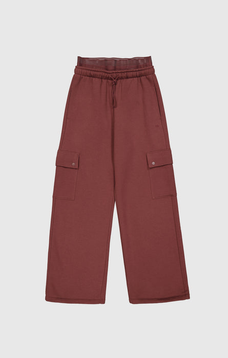 Wide Leg Fleece Cargo Joggers
