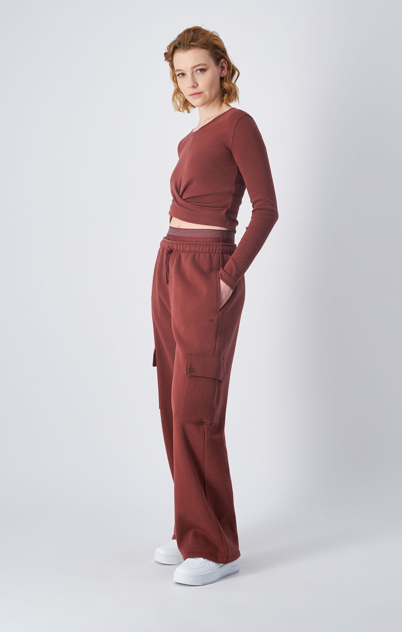Pantalon de jogging cargo large en molleton