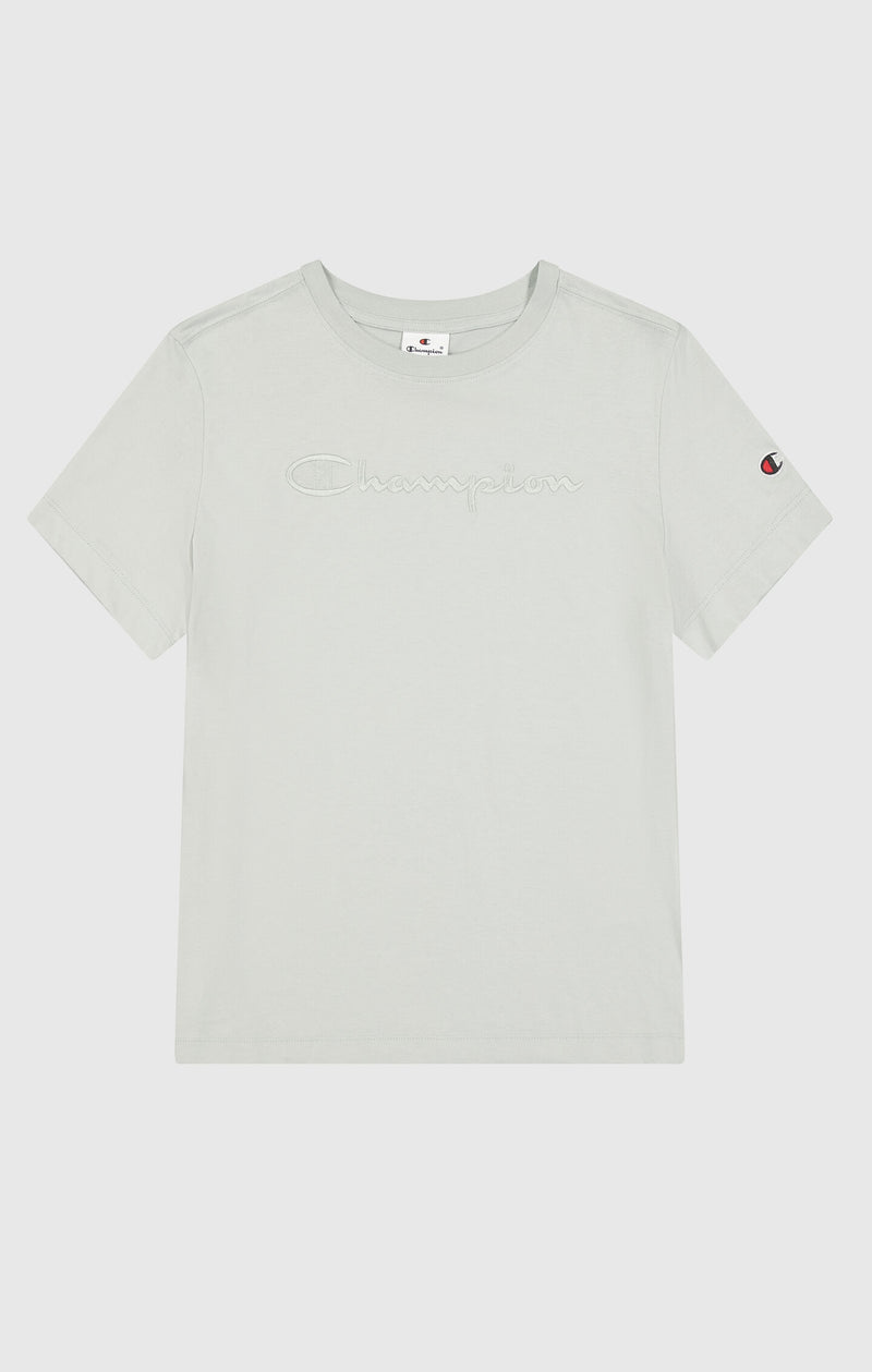 T-Shirt aus Jersey mit großem Ton-in-Ton Logo