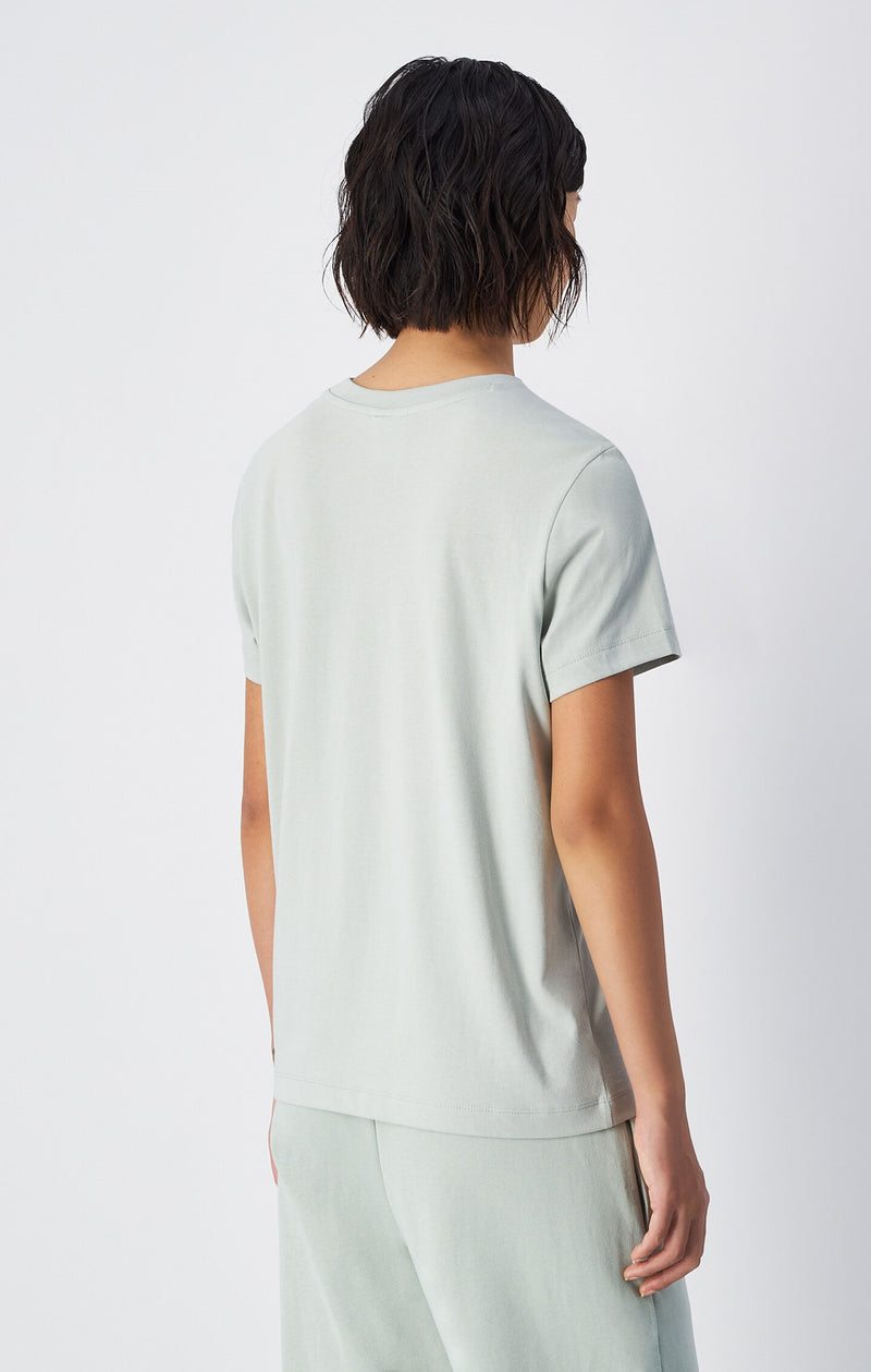 T-Shirt aus Jersey mit großem Ton-in-Ton Logo