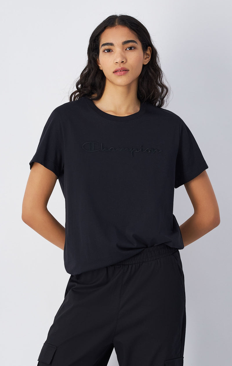 T-shirt en jersey avec grand logo ton sur ton