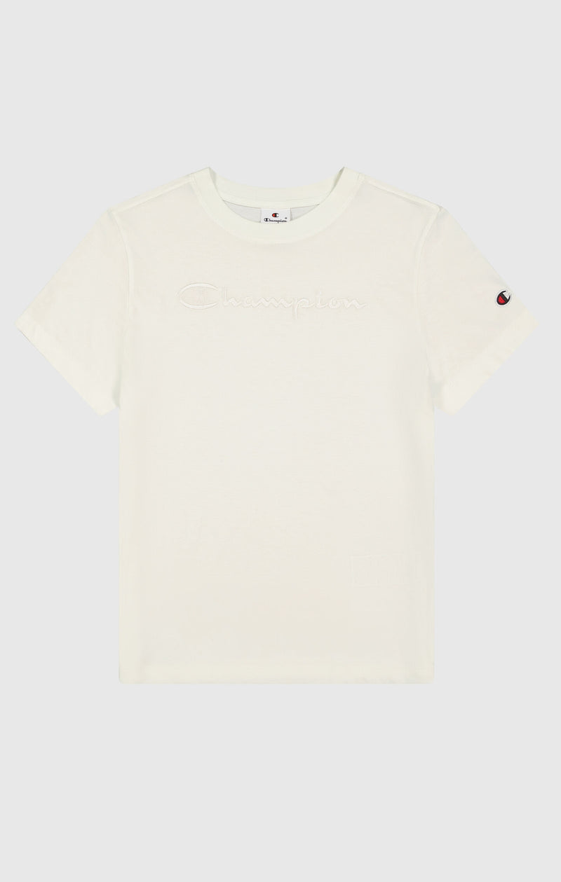 T-Shirt aus Jersey mit großem Ton-in-Ton Logo