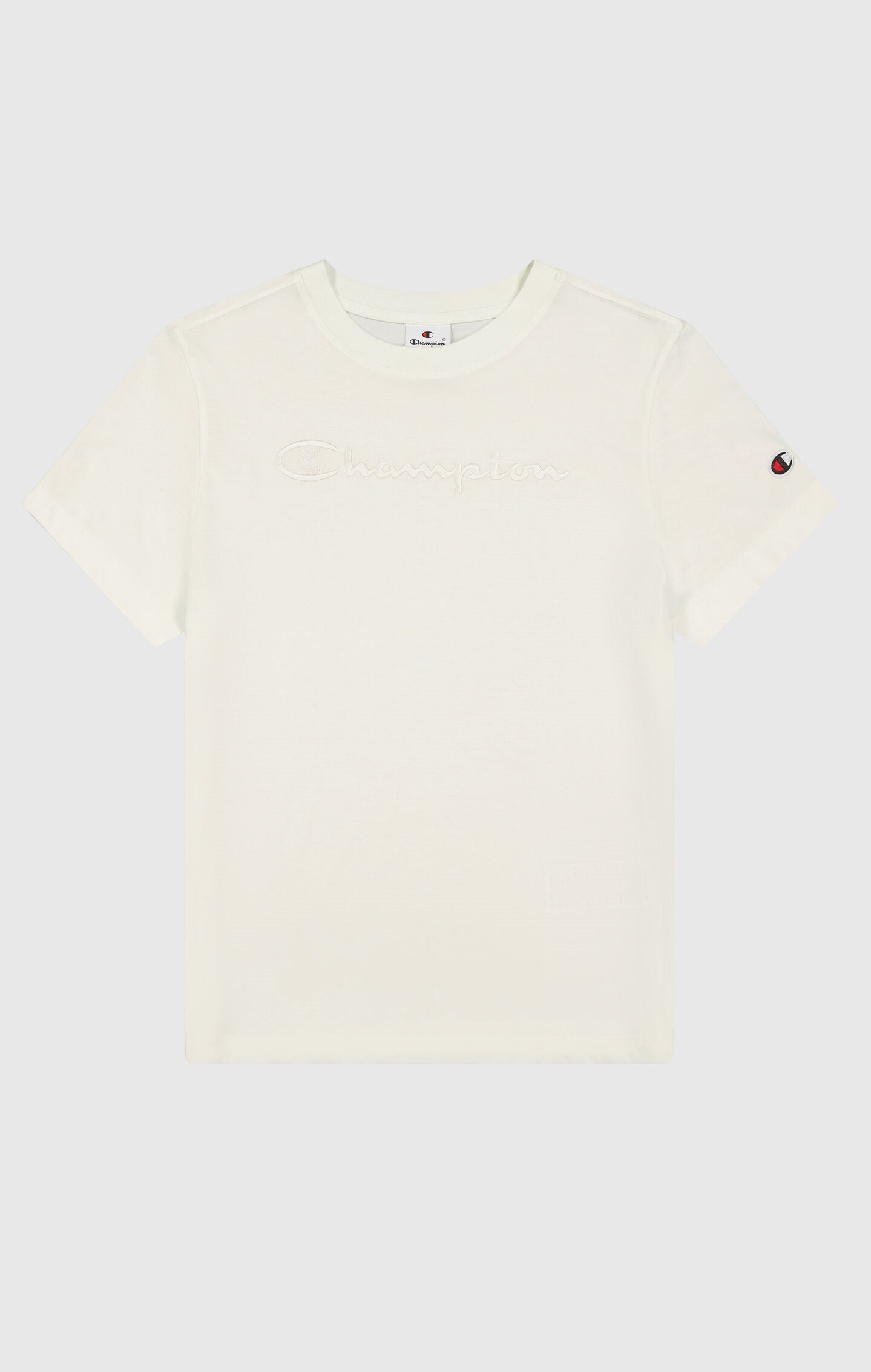 T-shirt in jersey con logo grande tono su tono