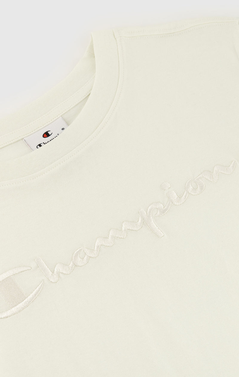 T-Shirt aus Jersey mit großem Ton-in-Ton Logo