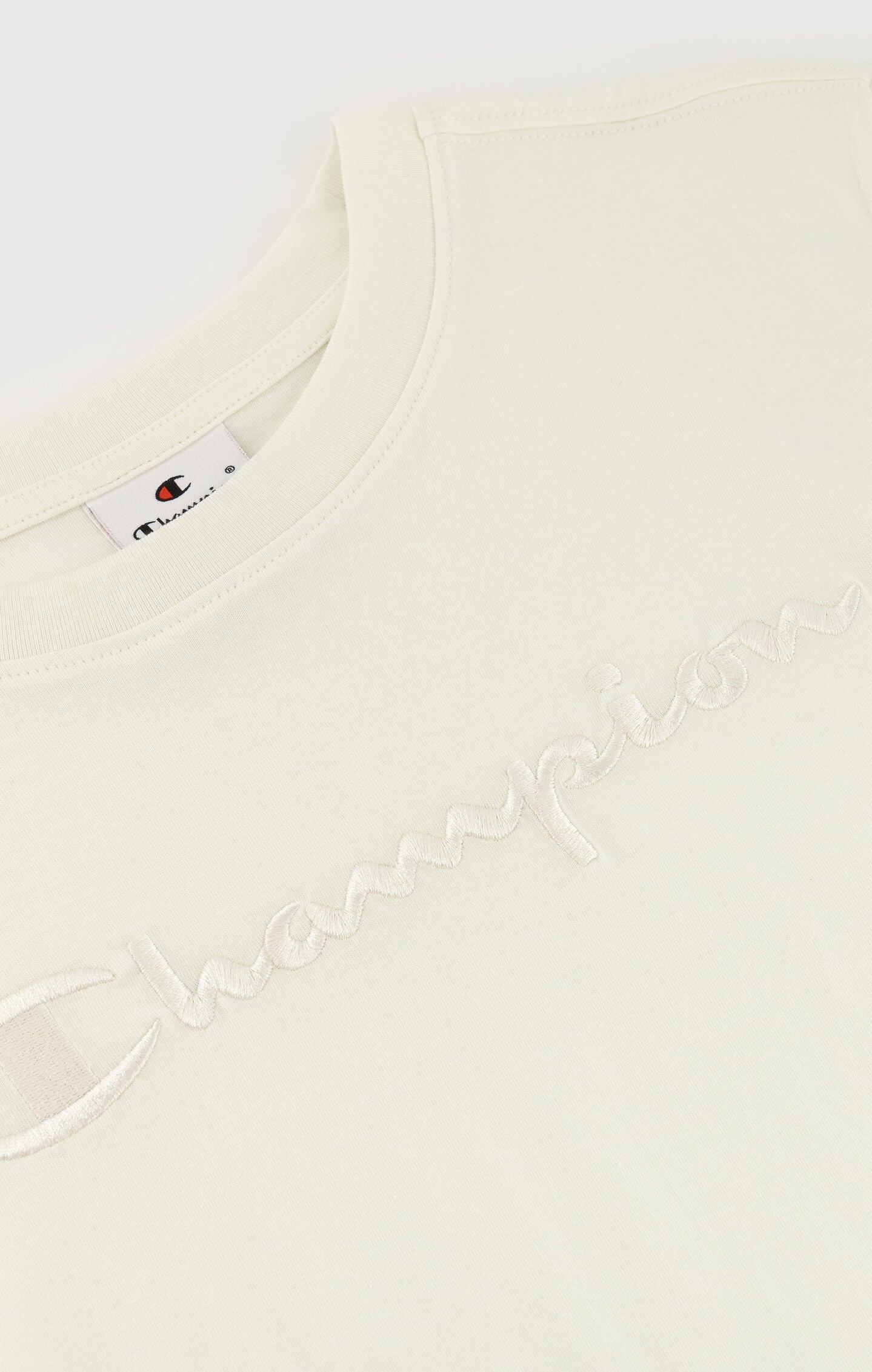 T-shirt in jersey con logo grande tono su tono