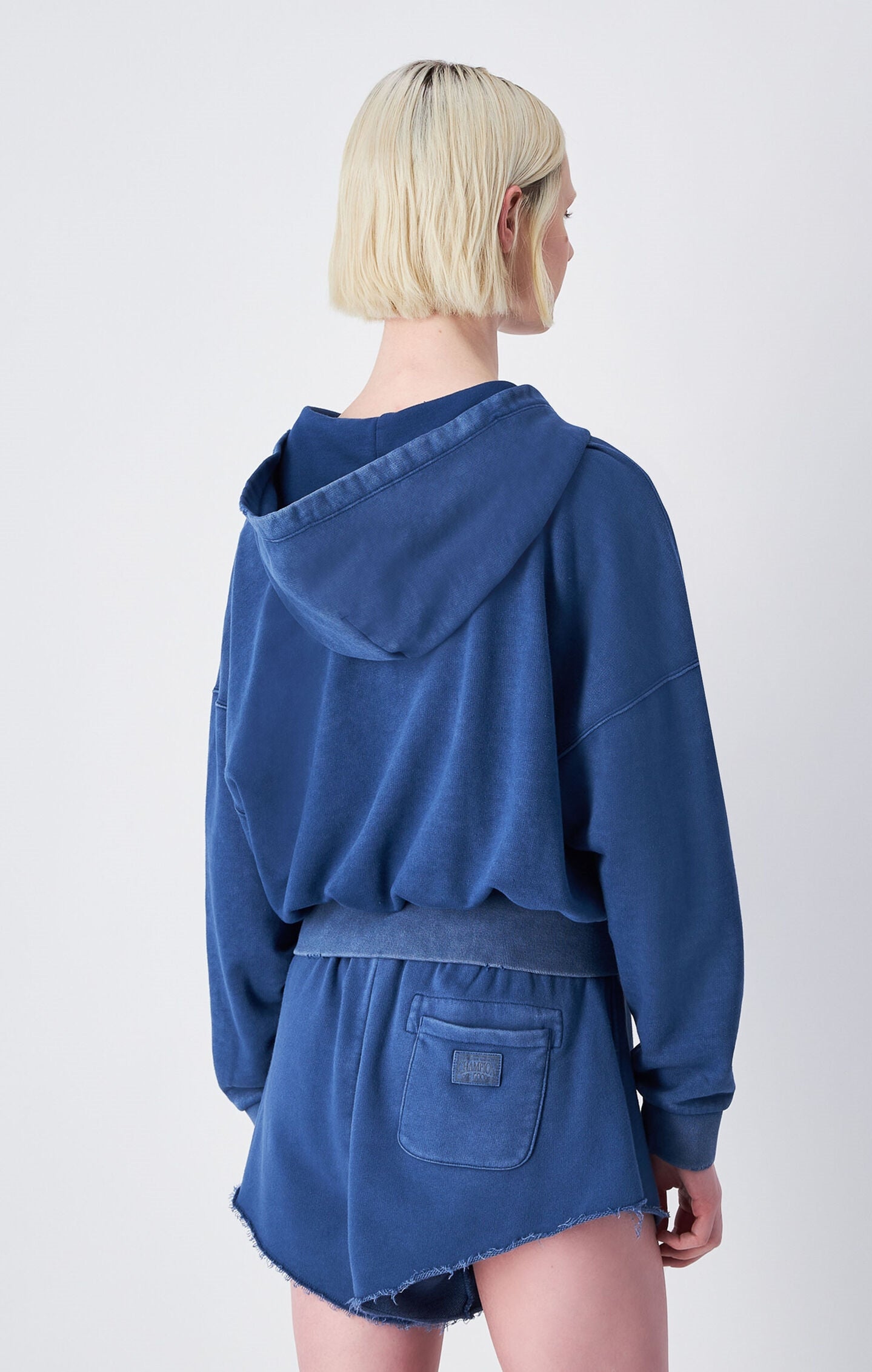 Sudadera con capucha y cremallera completa Time Capsule con efecto lavado para mujer