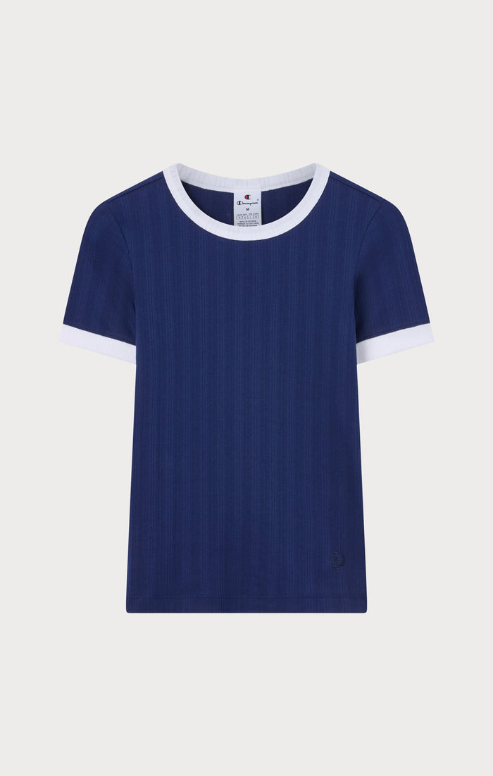 T-shirt à liserés inspiration Tennis - Femmes