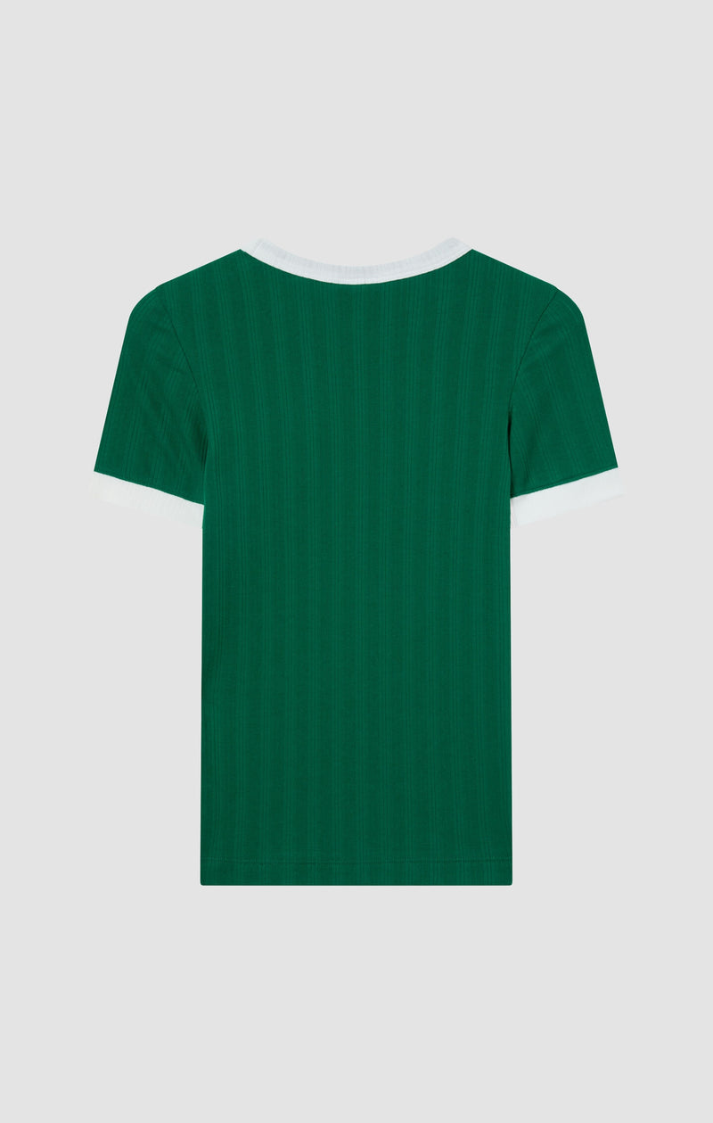 T-shirt à liserés inspiration Tennis - Femmes