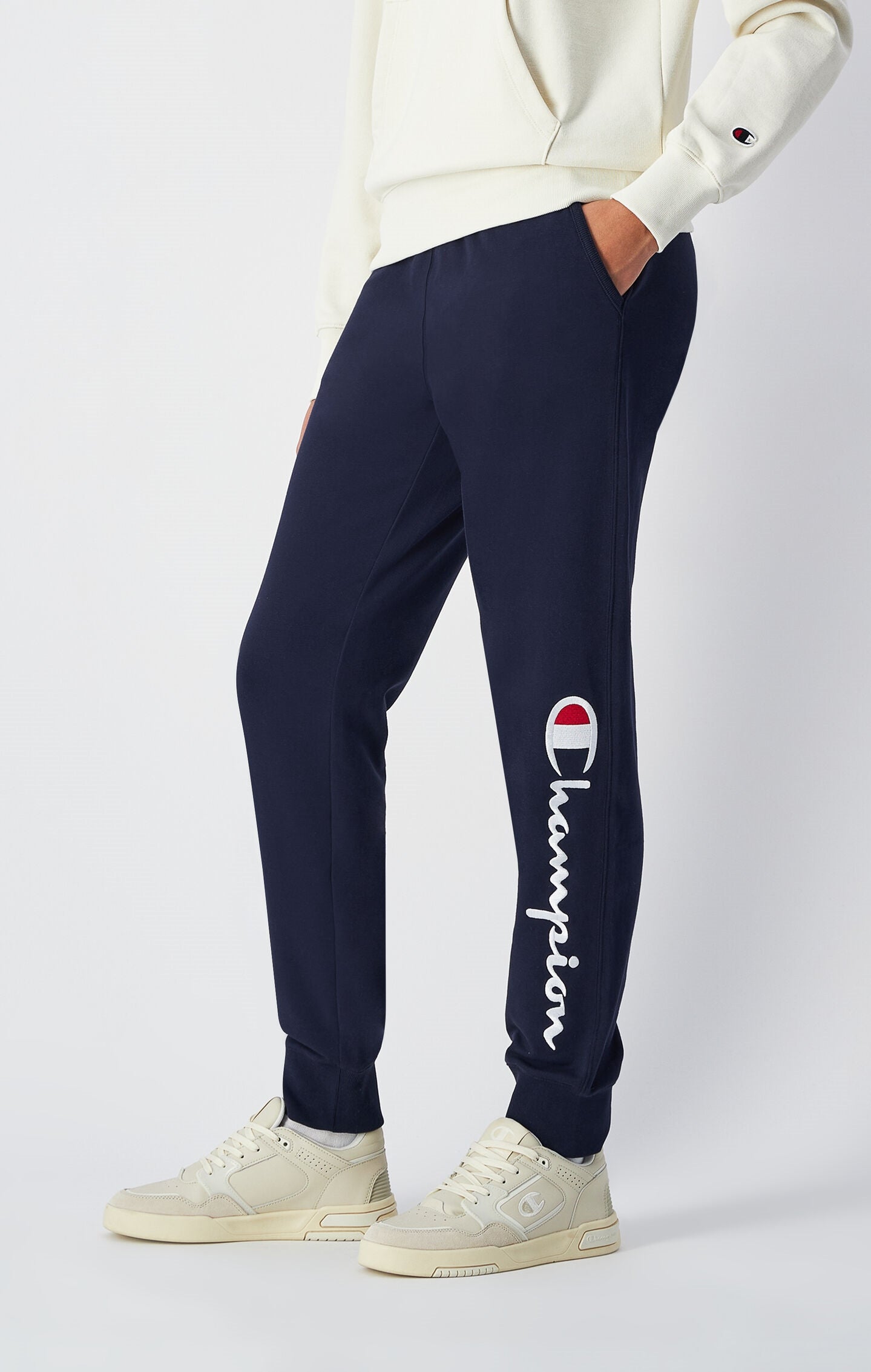 Pantalon Léger Coupe Slim avec Bas à Cordon de Serrage Femme