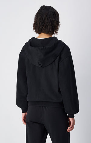 Women's Lightweight Full-Zip Hoodie with Tone-on-Tone C Logo