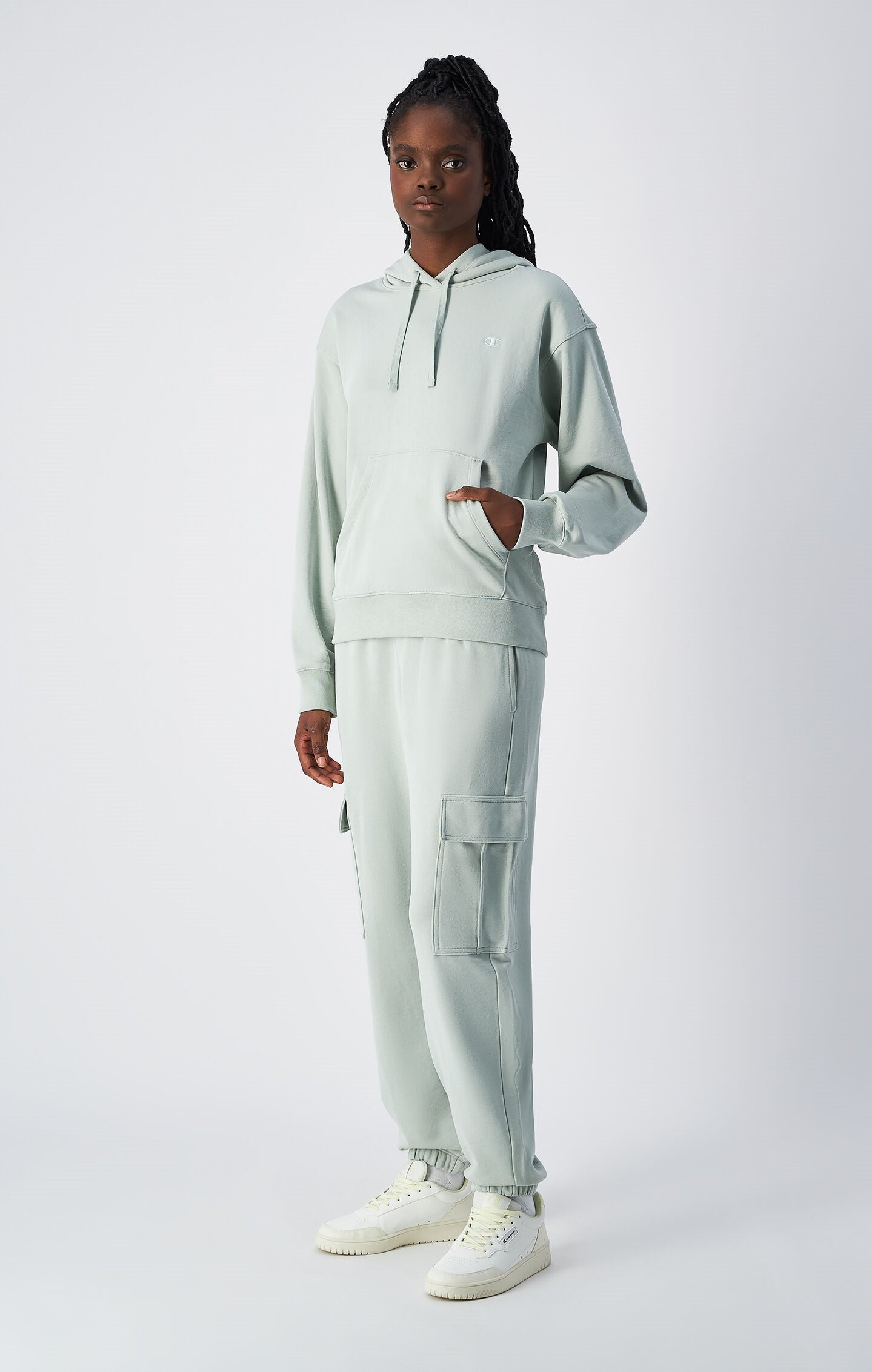 Pantalon Cargo Léger avec Chevilles Élastiquées Femme