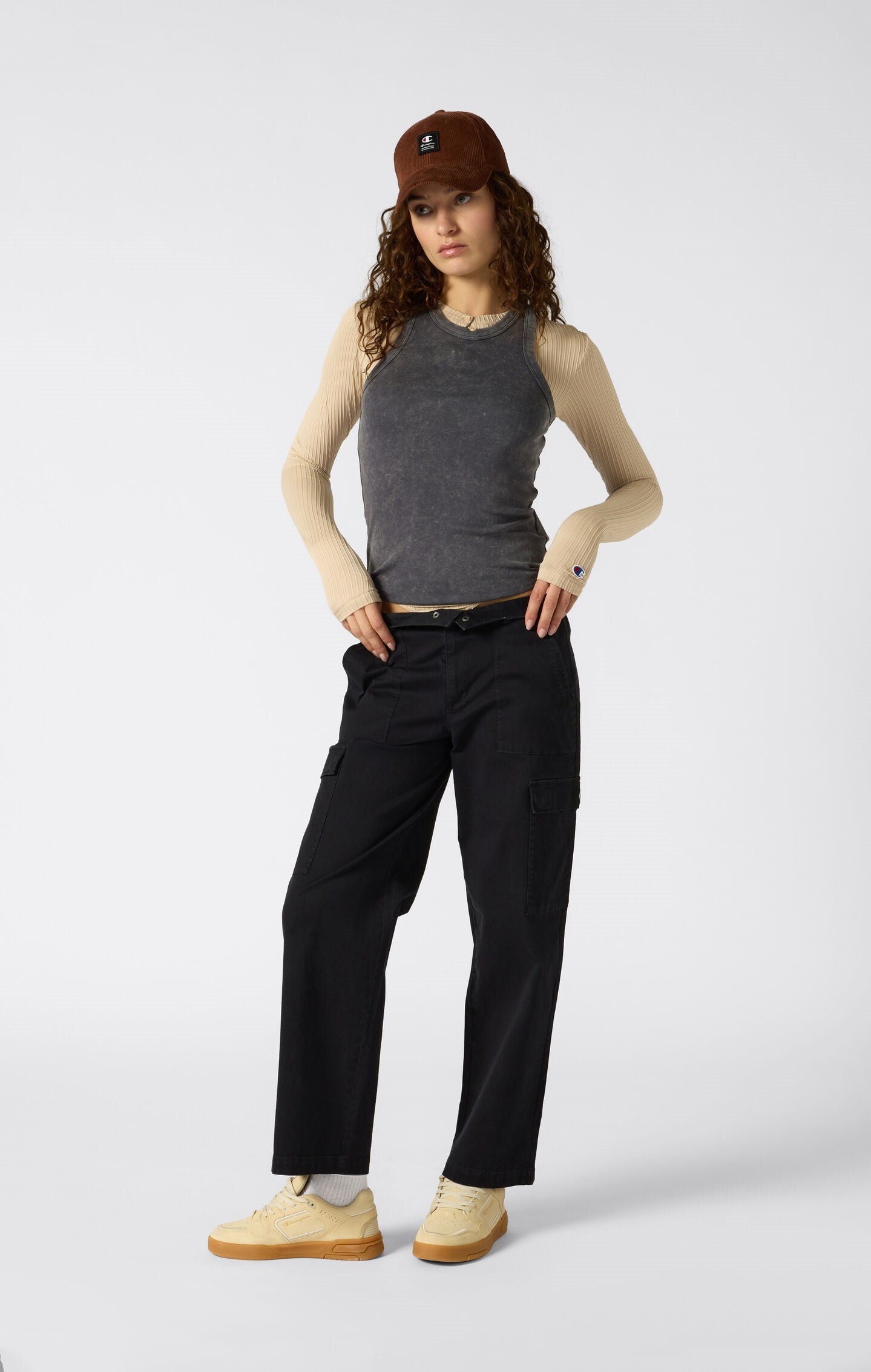 Pantalon cargo tissé Time Capsule délavé - Femmes