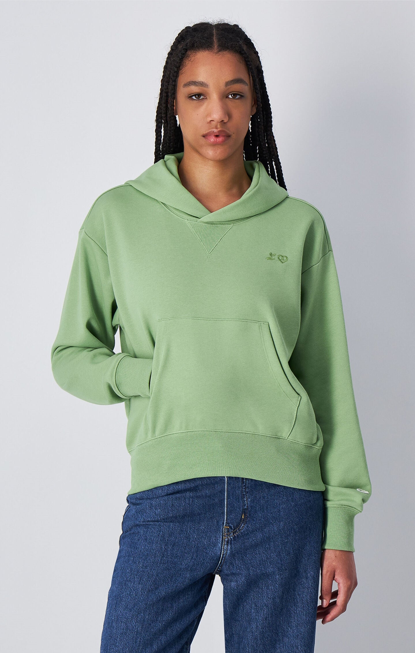 felpa verde donna