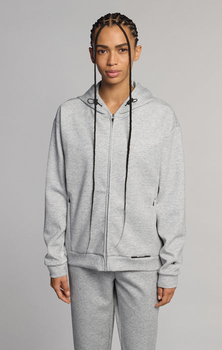 Damen-Kapuzenjacke mit Reißverschluss aus Stretch-Nylon C-Tech