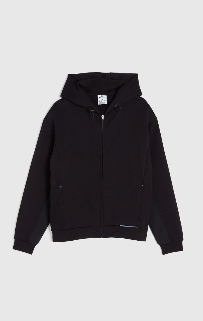 Felpa Donna con Cappuccio e Zip in Nylon Stretch C-Tech