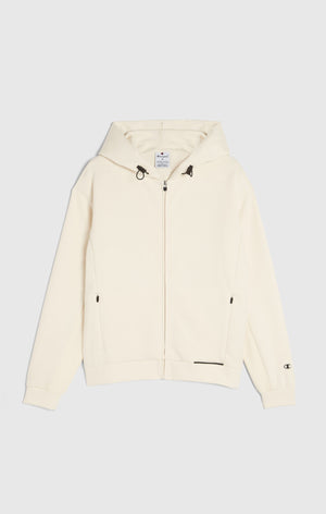 Women's Hooded Zip Sweatshirt in Stretch Nylon C-Tech