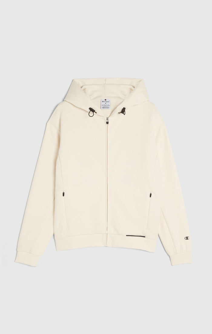 Felpa Donna con Cappuccio e Zip in Nylon Stretch C-Tech