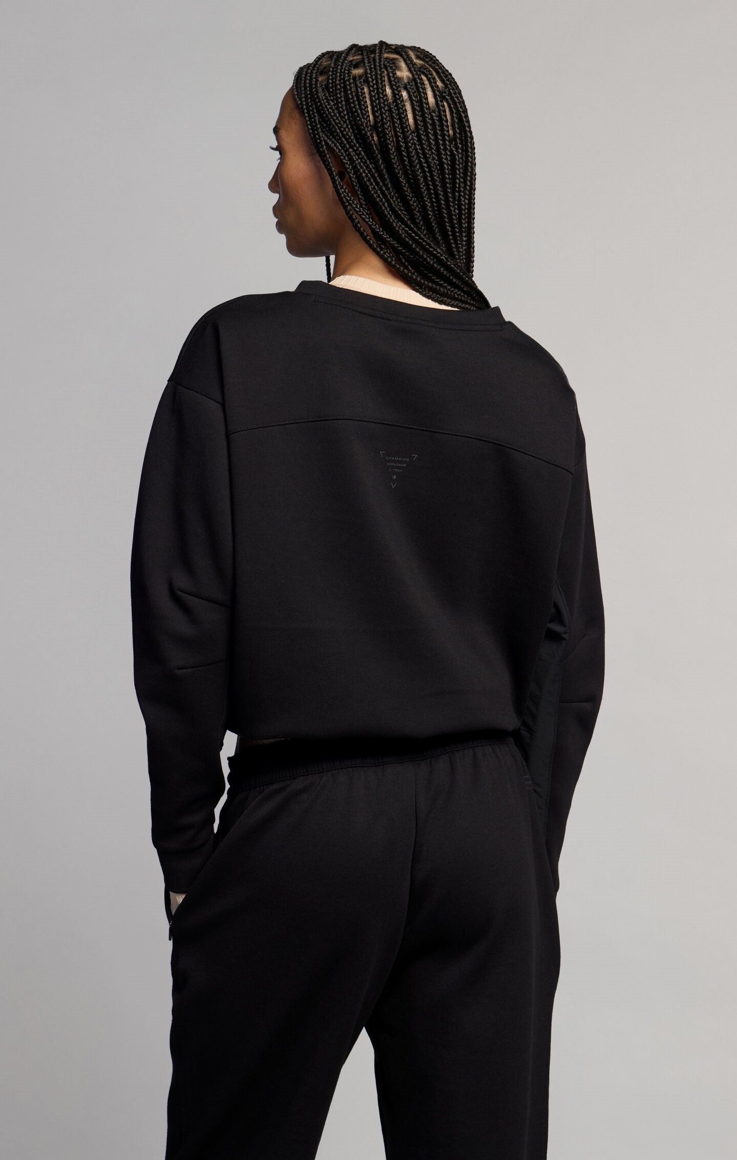 Damen-Sweatshirt aus Stretch-Interlock C-Tech