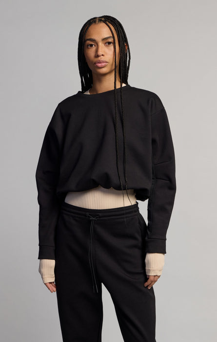 Damen-Sweatshirt aus Stretch-Interlock C-Tech