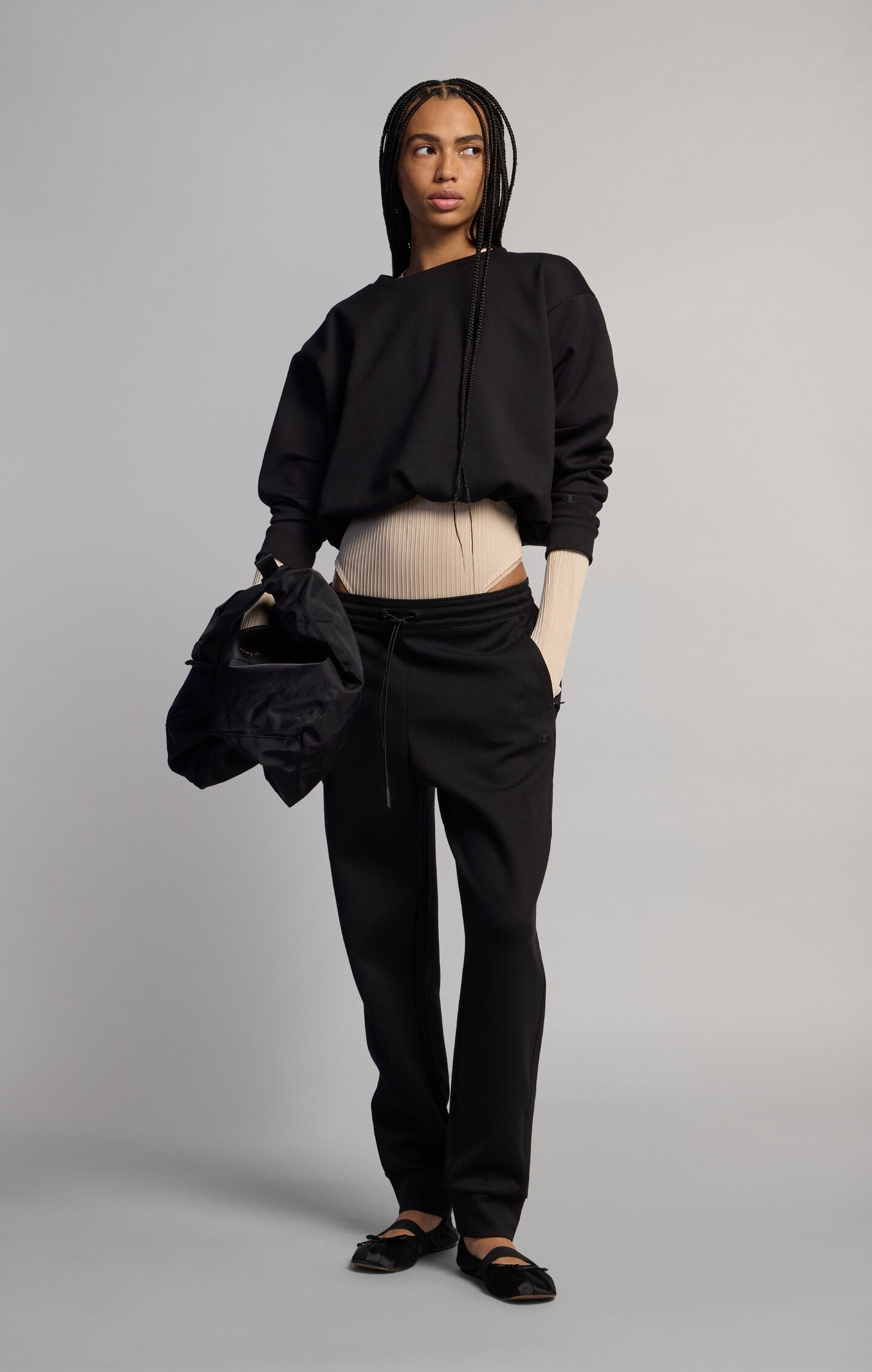 Damen-Sweatshirt aus Stretch-Interlock C-Tech