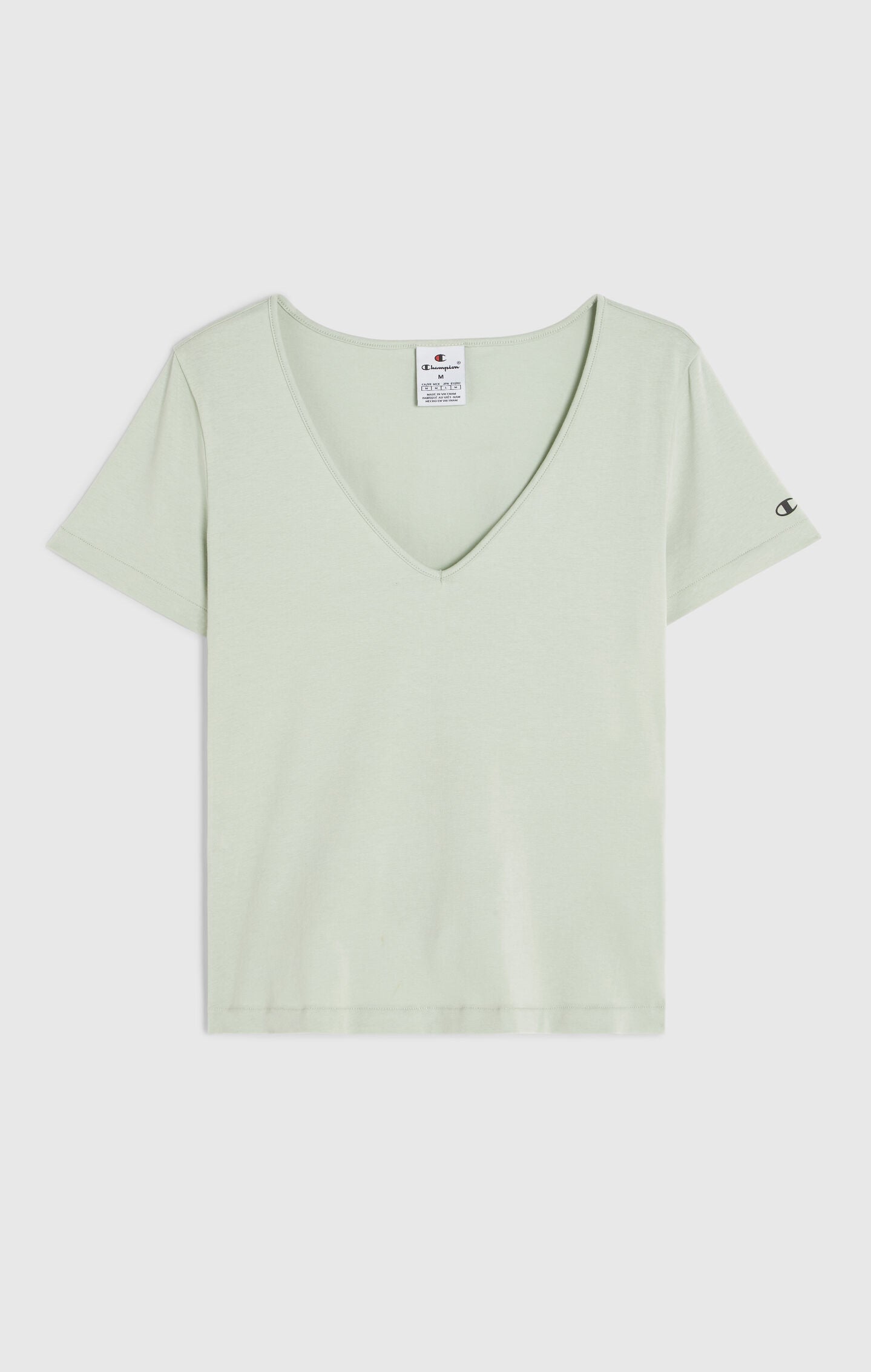T-shirt Femme Coupe Slim à Col en V en Nylon Léger C-Tech
