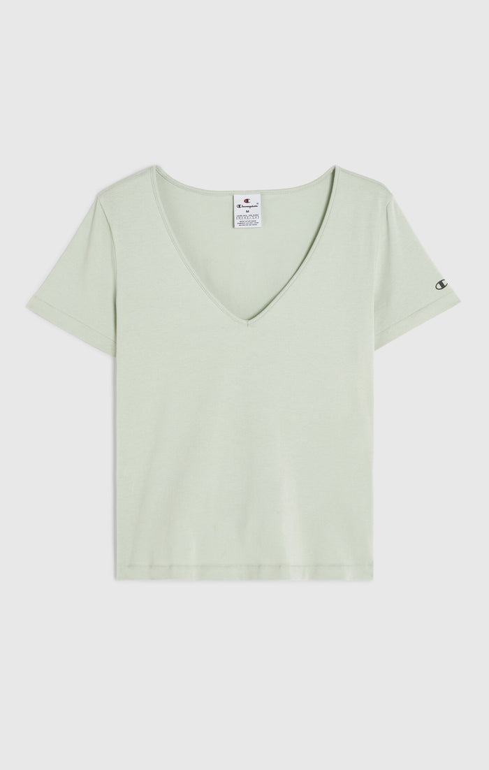 T-shirt Donna Slim Fit con Scollo a V Nylon Leggero C-Tech