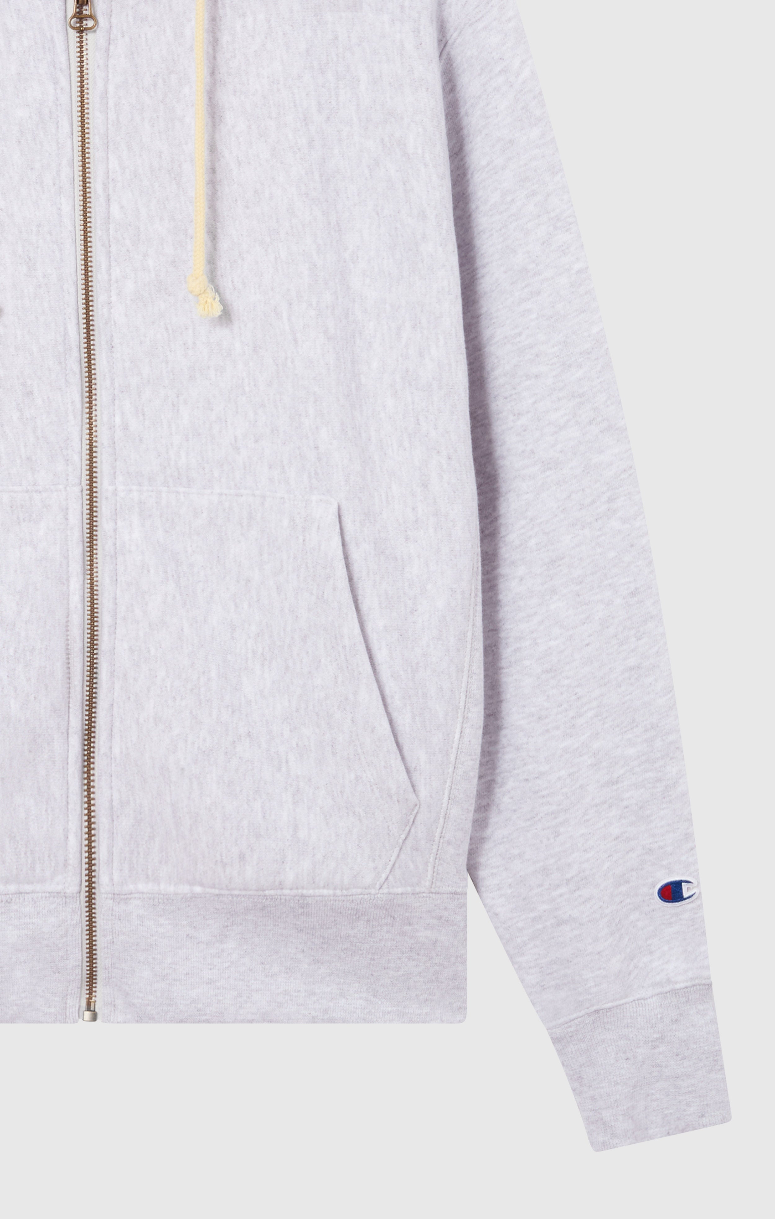 Felpa con Cappuccio Pesante Full Zip e Interno Felpato da Donna Reverse Weave