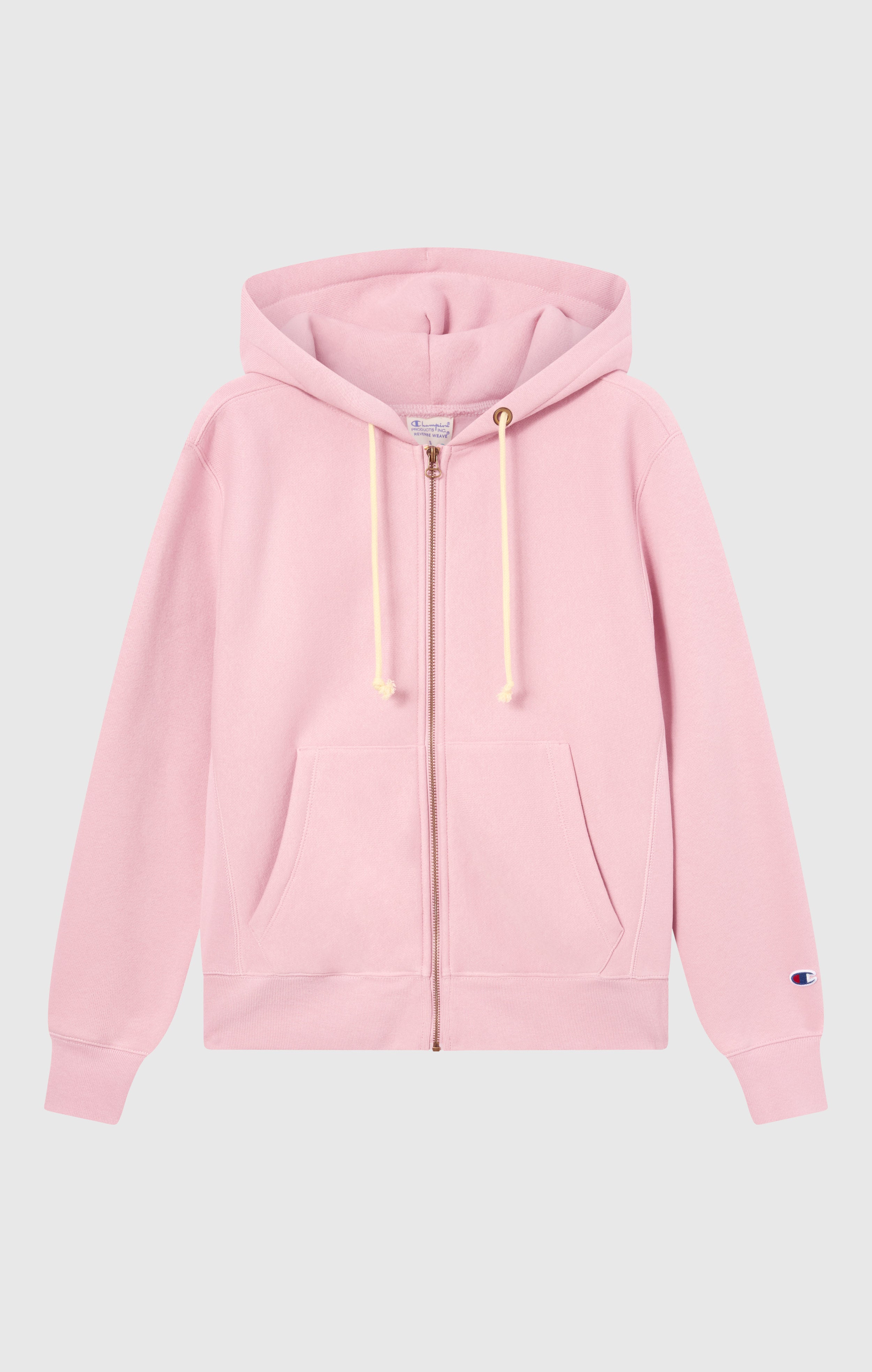 Felpa con Cappuccio Pesante Full Zip e Interno Felpato da Donna Reverse Weave