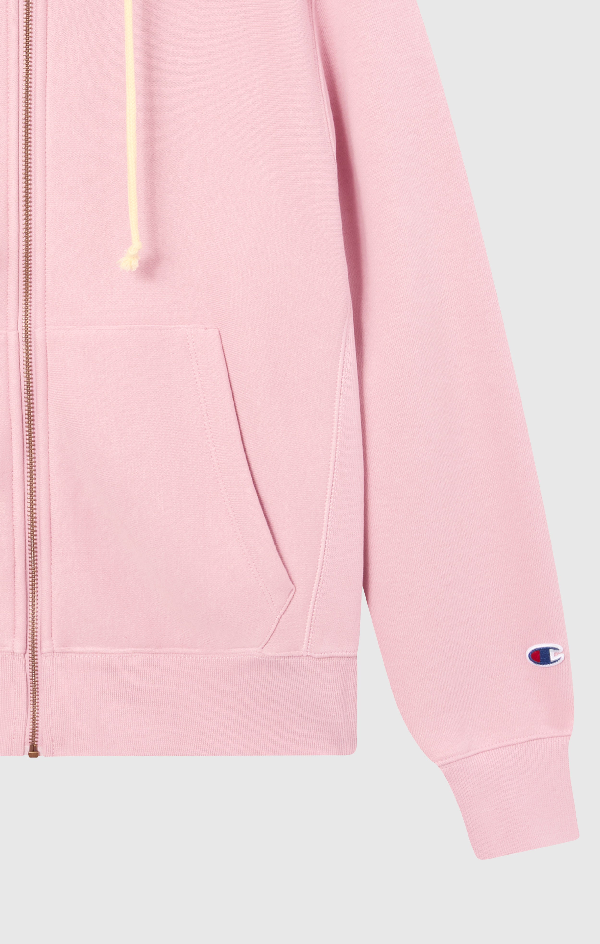 Felpa con Cappuccio Pesante Full Zip e Interno Felpato da Donna Reverse Weave