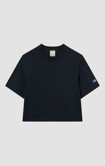 Cropped Women's T-Shirt in Heavy Cotton Jersey