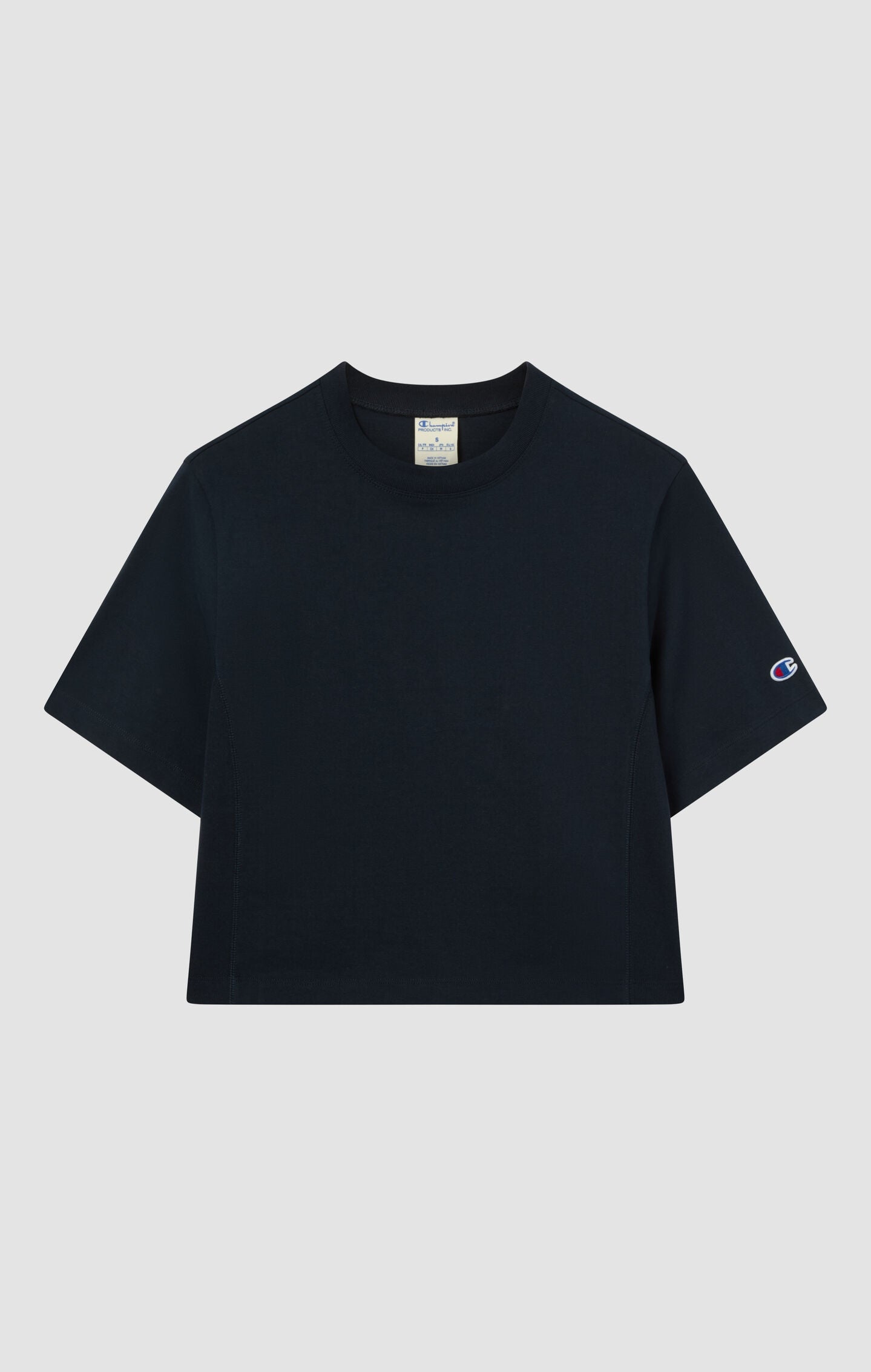 T-shirt Cropped Donna in Jersey di Cotone Pesante