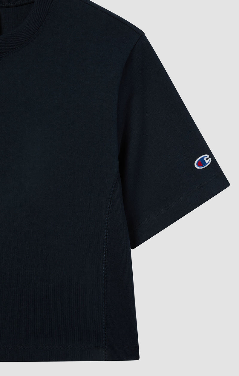 Camiseta Cropped de Mujer en Jersey de Algodón Pesado
