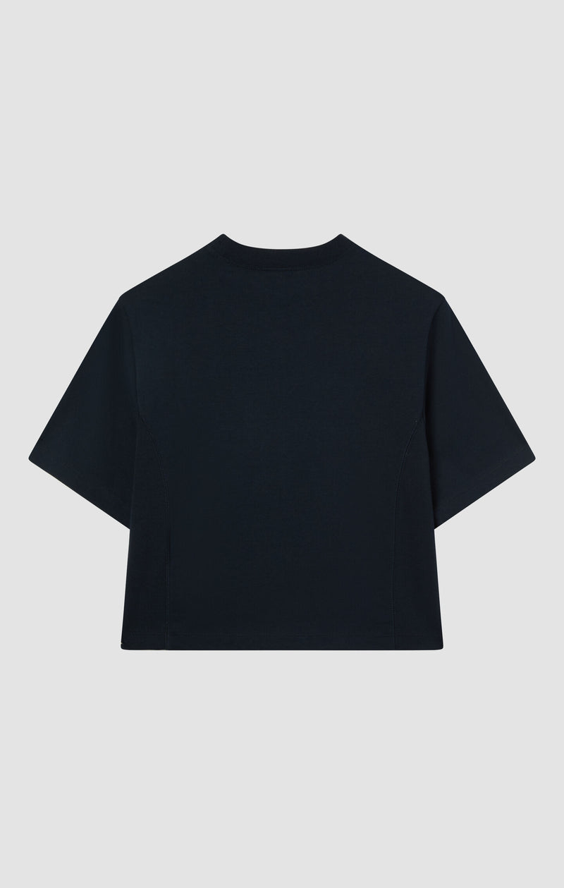 Camiseta Cropped de Mujer en Jersey de Algodón Pesado